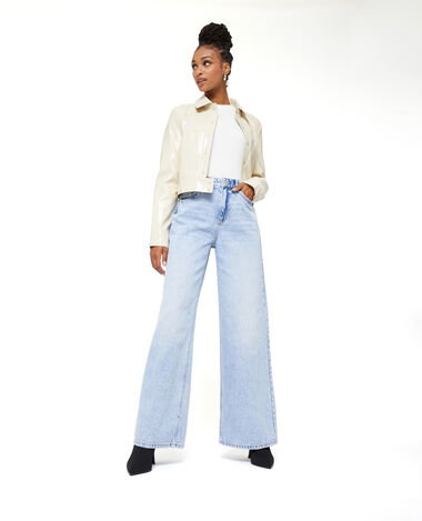 Jean wide taille haute bleu - Pimkie