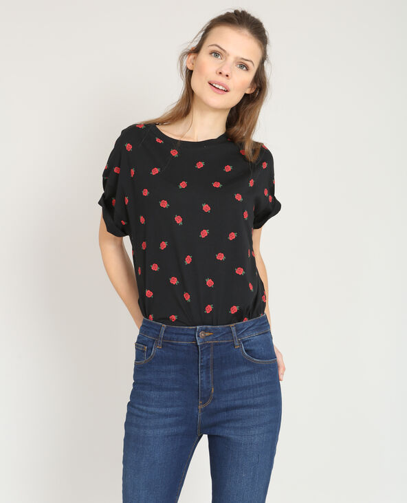 T-shirt imprimé noir - Pimkie