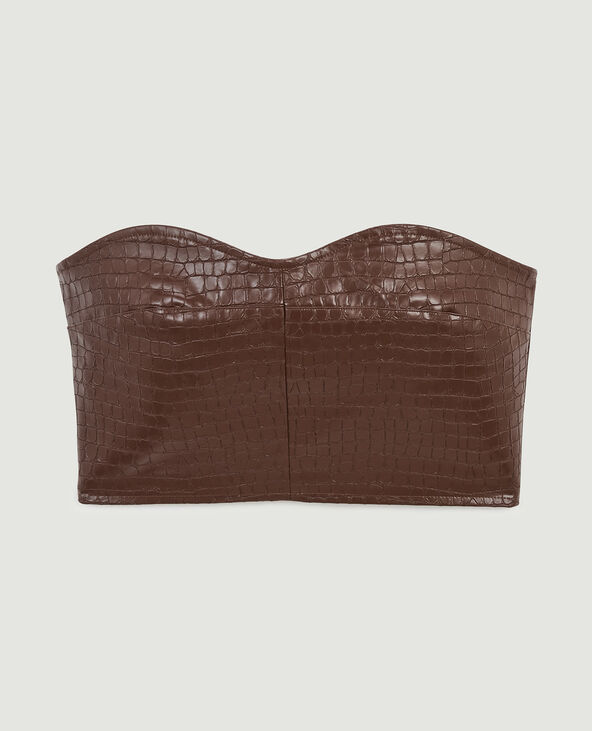 Bandeau effet croco marron - Pimkie