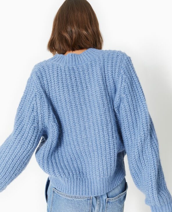 Gilet grosses mailles bleu - Pimkie
