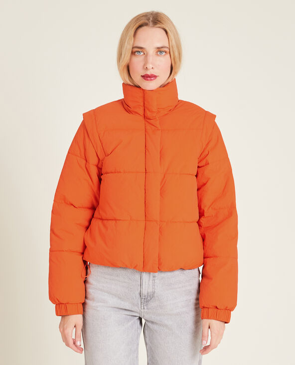 Doudoune courte orange - Pimkie