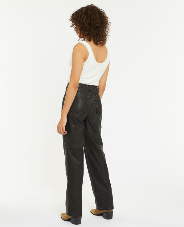Pantalon droit en simili gris foncé - Pimkie
