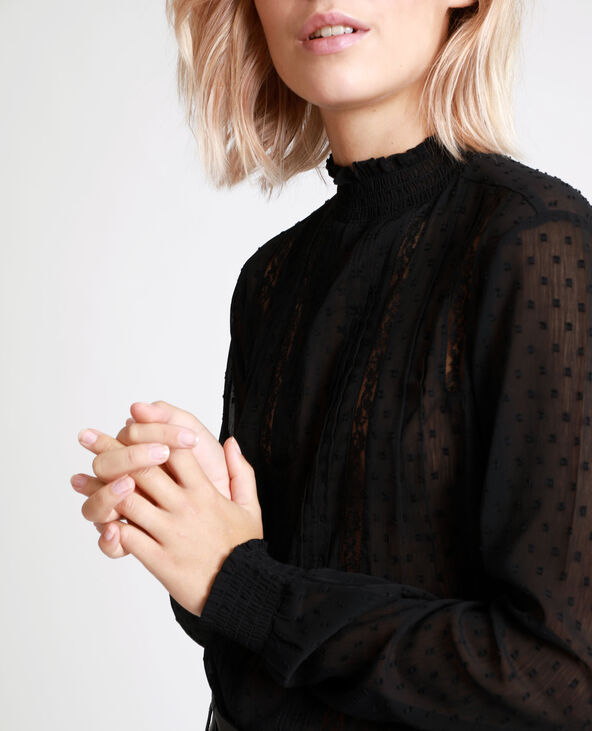 Blouse à plumetis noir - Pimkie