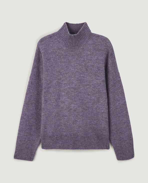 Pull oversize col montant lilas - Pimkie