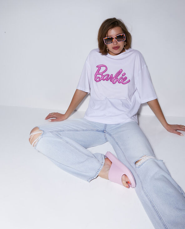 T-shirt oversize BARBIE blanc - Pimkie