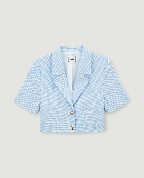 Veste cropped manches courtes vert anis - Pimkie