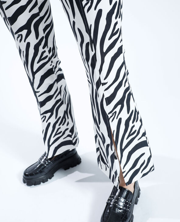 Pantalon bootcut zèbre noir - Pimkie