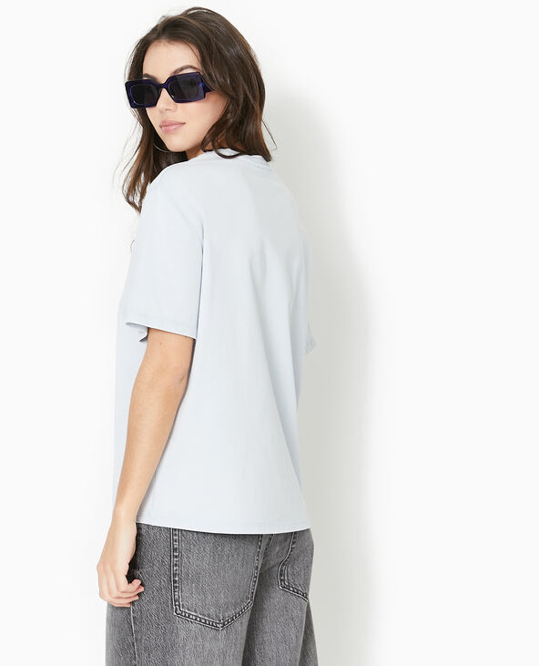 T-shirt oversize effet délavé bleu - Pimkie