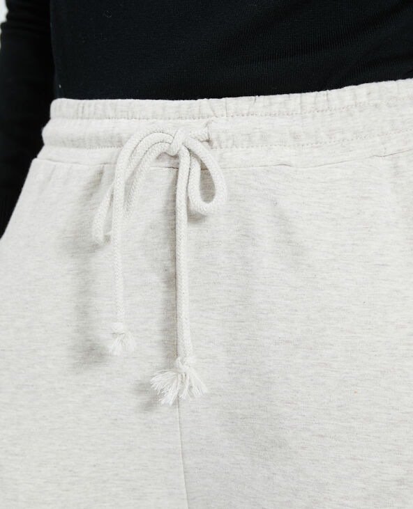 Pantalon large molleton beige chiné - Pimkie