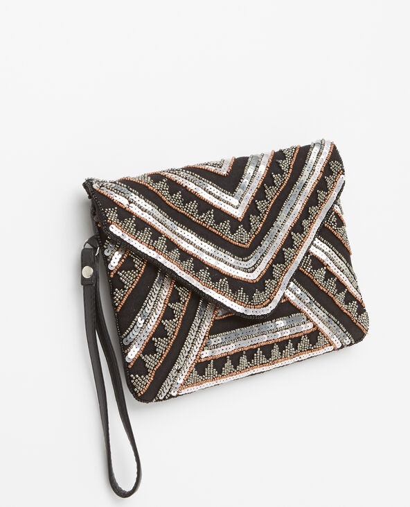 Pochette perles et sequins noir - Pimkie