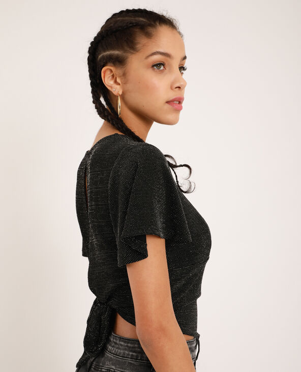 T-shirt dos ouvert noir - Pimkie