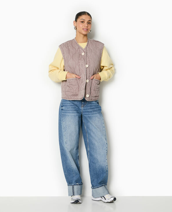 Veste matelassée sans manches violet - Pimkie