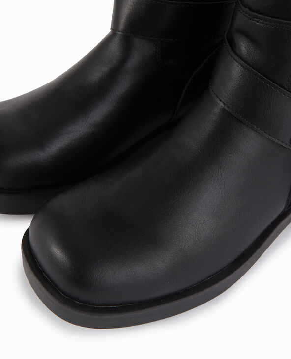 Bottes esprit motard avec brides et boucles noir - Pimkie