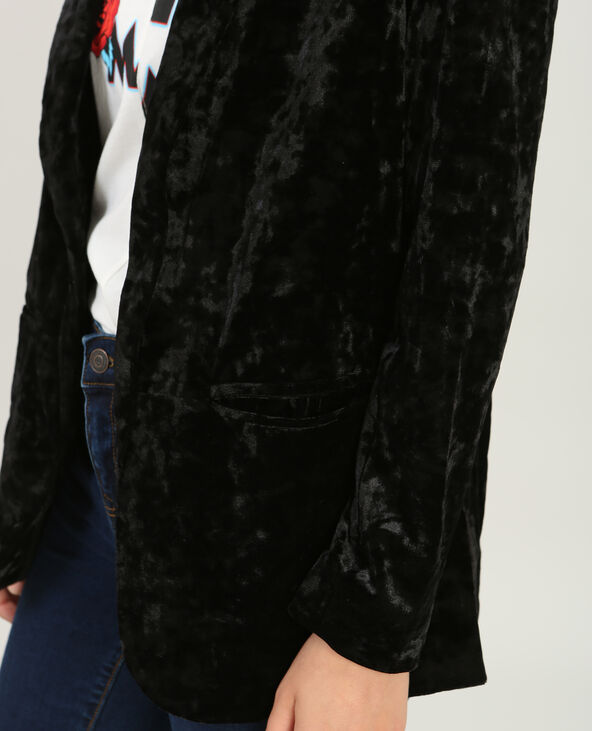 Veste blazer velours noir - Pimkie