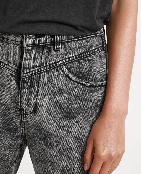 Jean mom gris acid gris foncé - Pimkie