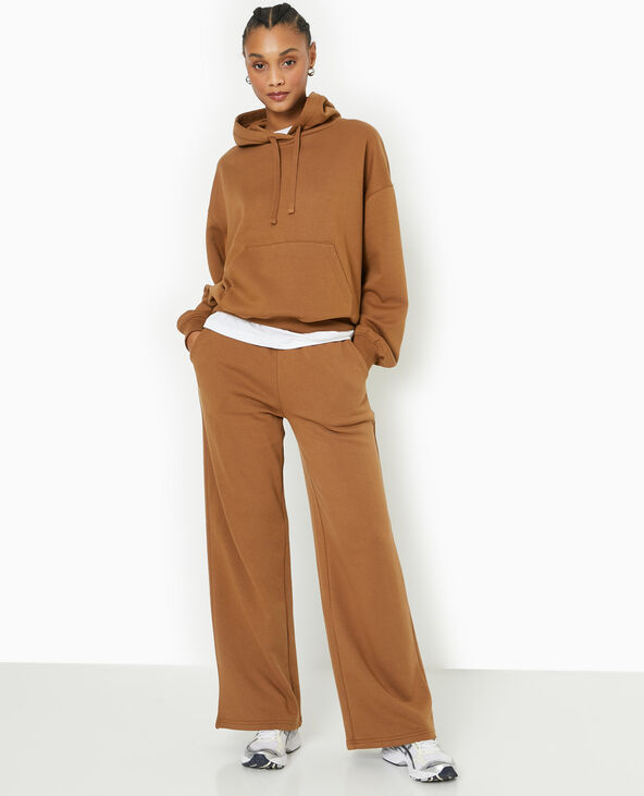Pantalon de jogging large en molleton marron - Pimkie