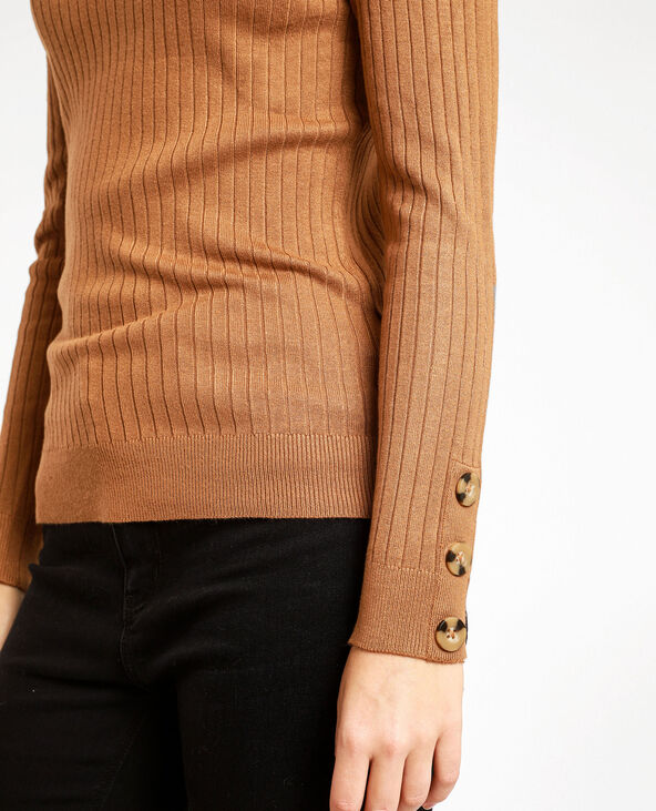 Pull à col roulé beige - Pimkie