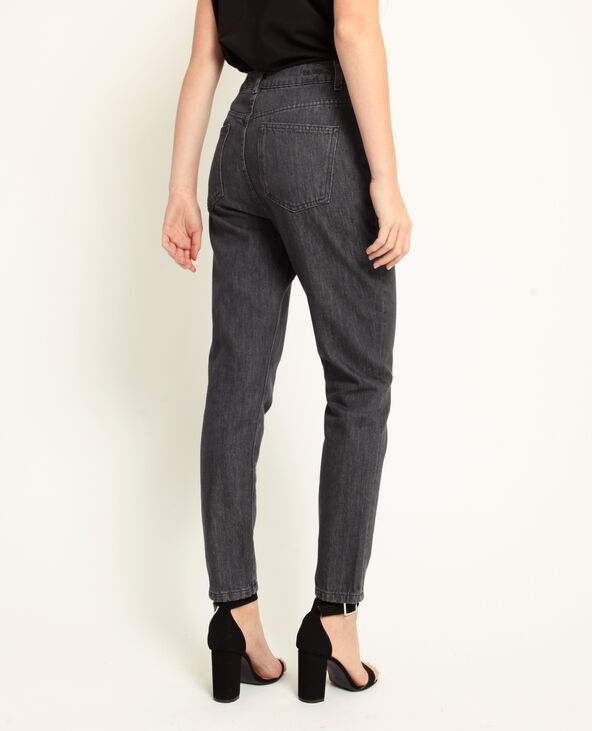 Jean taille haute gris foncé - Pimkie