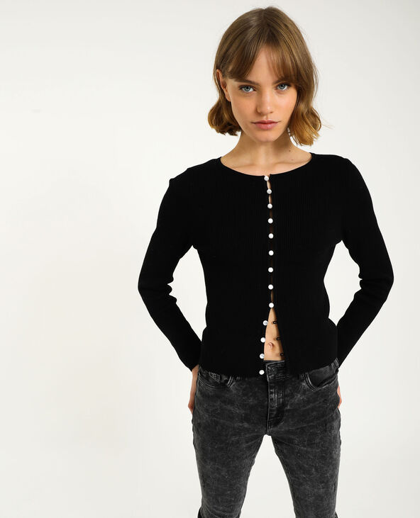 Gilet côtelé noir - Pimkie
