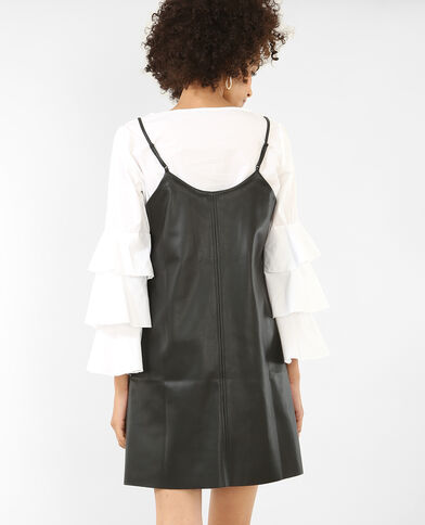 Robe en simili cuir noir - Pimkie