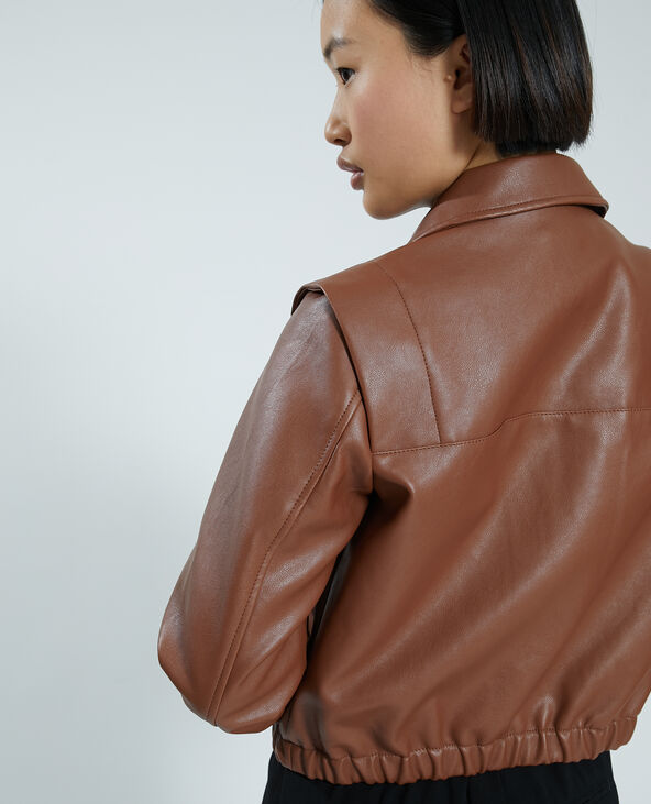 Blouson simili cuir marron - Pimkie