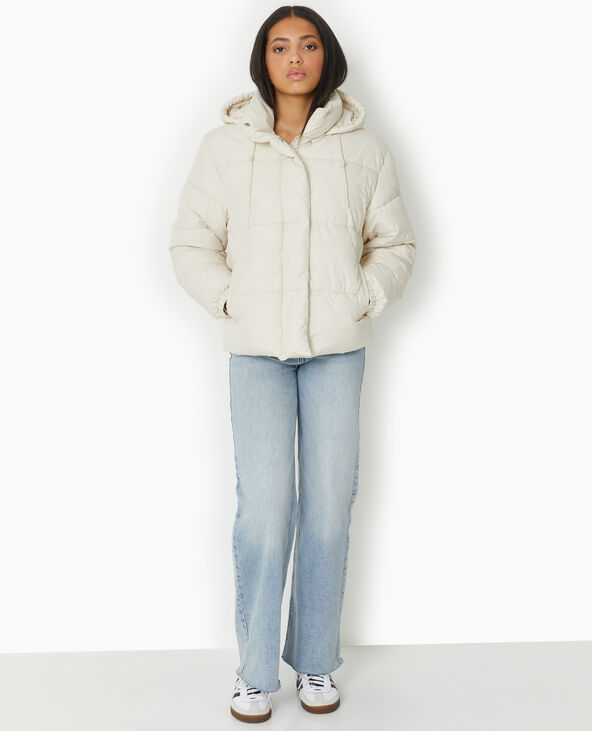 Doudoune avec capuche beige - Pimkie