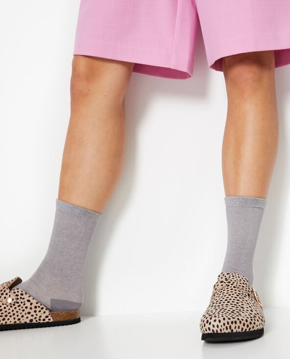 Chaussettes en maille chinée écru - Pimkie