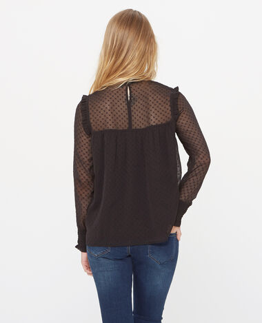 Blouse en plumetis noir - Pimkie