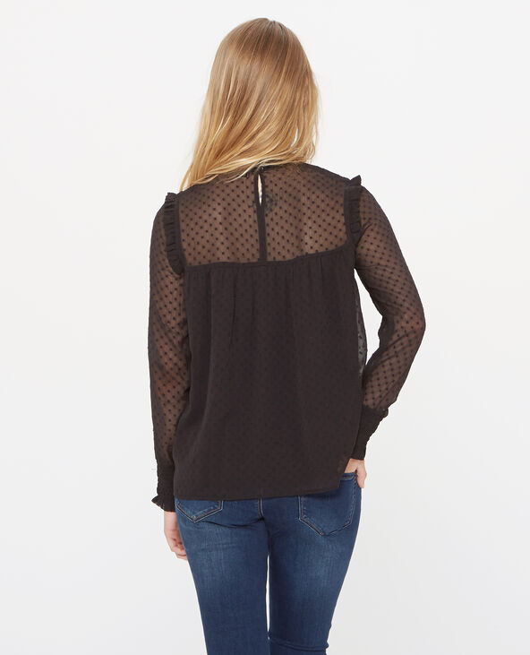 Blouse en plumetis noir - Pimkie