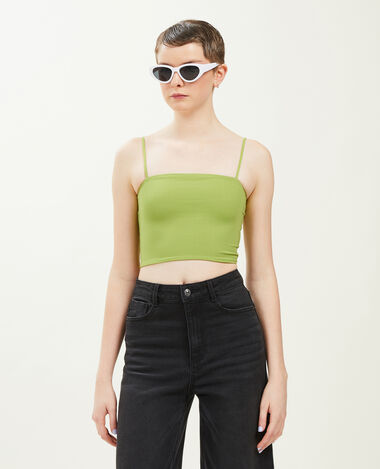 Brassière fines bretelles vert kaki - Pimkie