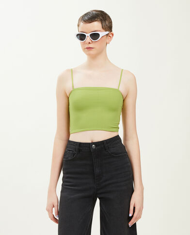 Brassière fines bretelles vert kaki - Pimkie