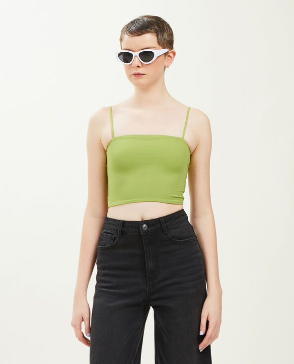 Brassière fines bretelles vert kaki - Pimkie