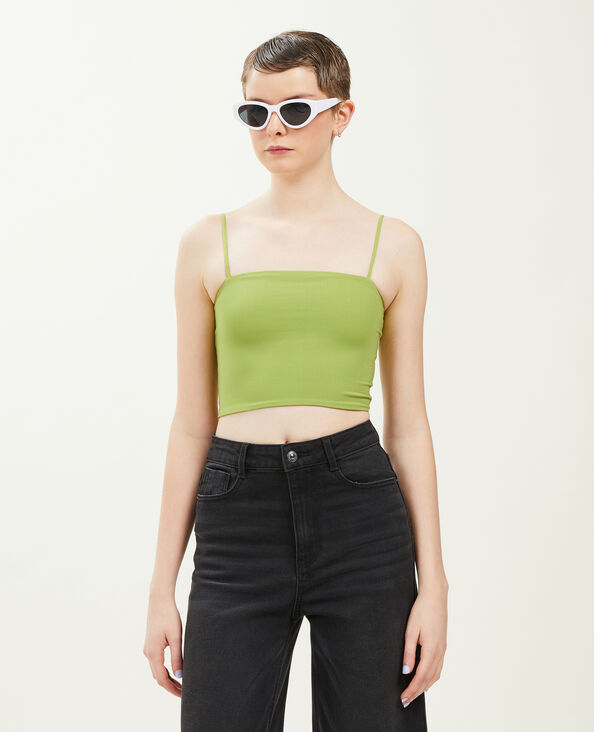 Brassière fines bretelles vert kaki - Pimkie