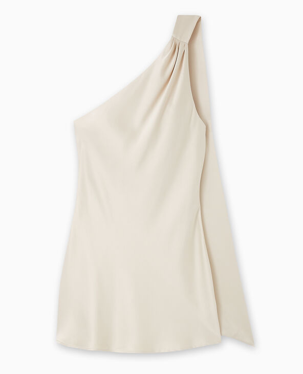 Robe asymétrique avec bretelle foulard blanc - Pimkie