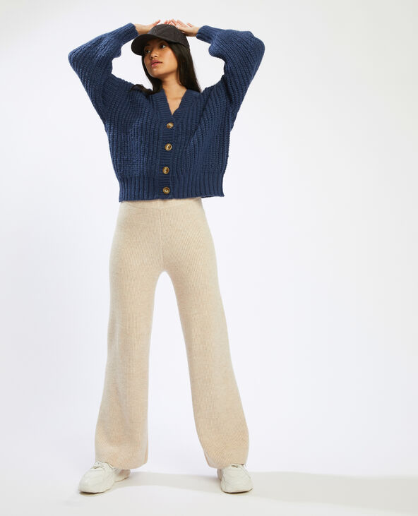 Gilet grosse maille bleu marine - Pimkie