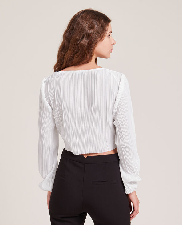 Top plissé permanent blanc - Pimkie