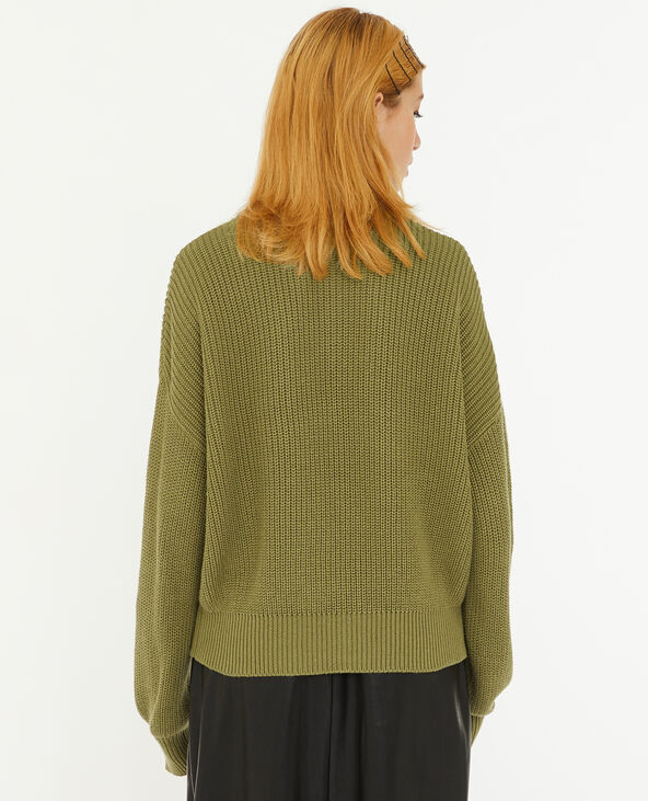 Pull col camionneur vert kaki - Pimkie