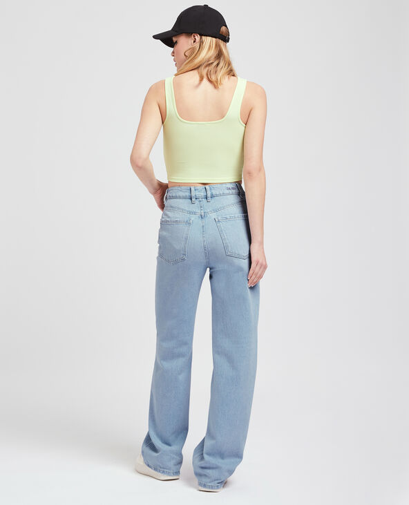 Jean large effet délavé bleu - Pimkie