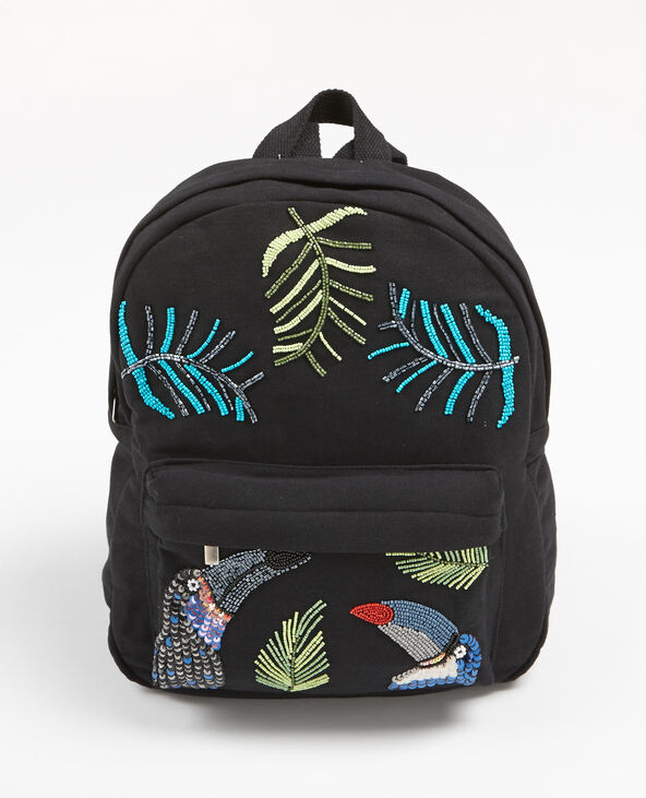 Sac à dos à perles noir - Pimkie
