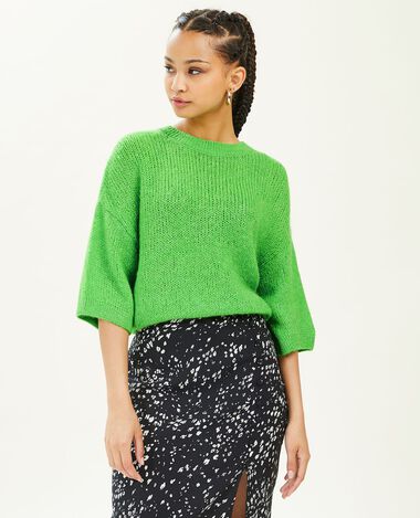 Pull manches courtes vert - Pimkie