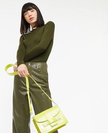 Pull en maille col rond vert kaki - Pimkie