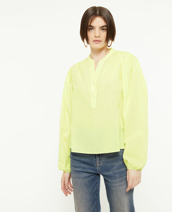 Blouse manches ballons vert anis - Pimkie