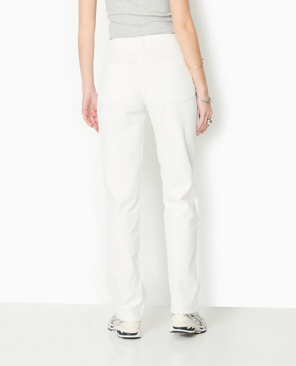 Jean droit avec strass blanc - Pimkie