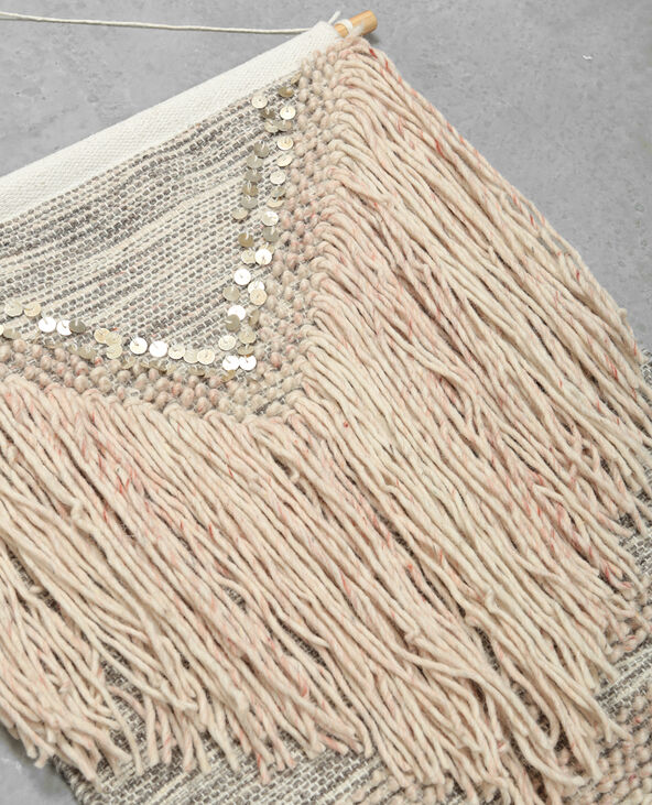 Tapisserie murale tissée avec sequins rose - Pimkie