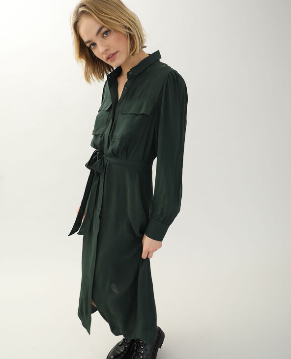 Robe-chemise vert foncé - Pimkie