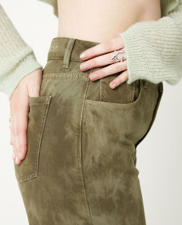 Jean wide taille haute effet dirty taupe - Pimkie