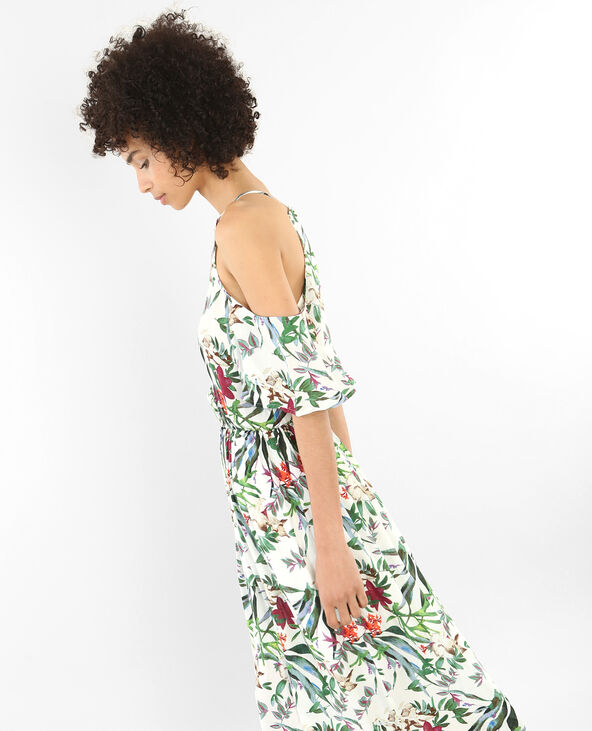 Robe longue manches peekaboo blanc - Pimkie
