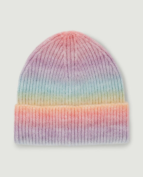 Bonnet maille tie & dye jaune - Pimkie