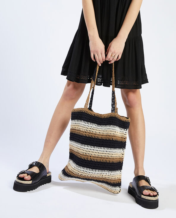 Sac cabas en crochet noir - Pimkie