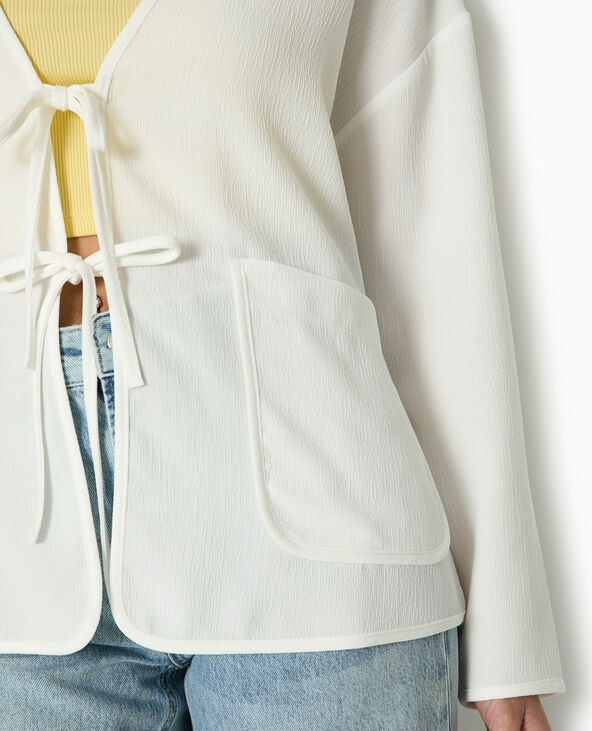 Veste légère et droite avec nouettes blanc - Pimkie